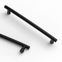 Imagem de Asidrama Pacote com 10 puxadores de armário preto fosco de 192 mm (7,5 pol.) Puxadores de armário de cozinha para puxadores de gaveta de armário