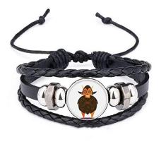 Imagem de DIYthinker Pulseira Ghost Fear Halloween Corpse Pulseira de couro trançado