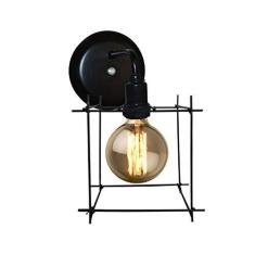 Imagem de Arandela Aramado Modelo Quadrado - Cobre - Preto - Retrô