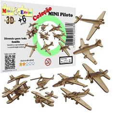 Imagem de Brinquedo Quebra Cabeça 3D Coleção MINI Piloto Mdf