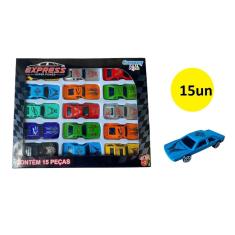 Imagem de Brinquedo Infantil 15 Carrinhos Miniaturas Carros Sortidos