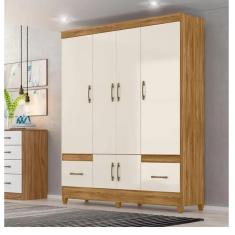 Imagem de Guarda Roupa Casal 6 Portas 2 Gavetas Ms912 Moval - Freijó / Off White