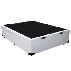 Imagem de Cama Box Baú Viúva Serene Sintético Branco 44x128x188