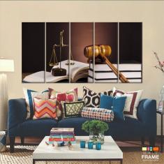 Imagem de Quadro Decorativo Advocacia 5 partes 140x65 5 peças