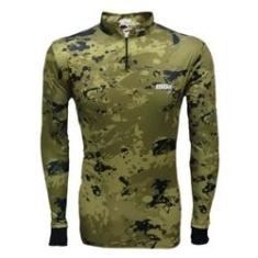 Imagem de Camiseta de Pesca Brk Camuflada Caqui com FPU 50+