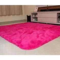 Imagem de Tapete de Sala Felpudo Peludo Antiderrapante 1,00m x 1,40m - Pink Liso