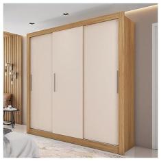 Imagem de Guarda Roupa 3 Portas E 2 Gavetas Marrom New Glass Caemmun