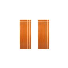 Imagem de Kit com 2 Folhas de Porta Madeira Decorada 210x80cm Espessura 3,5cm Mantiqueira Mogno
