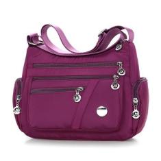 Imagem de Bolsa Transversal Nylon Forte Impermeável 9 Bolsos Forrada - Modas Fag