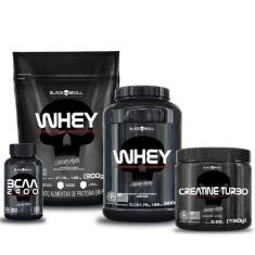 Imagem de Kit Whey 2X + Bcaa + Creatina - Black Skull