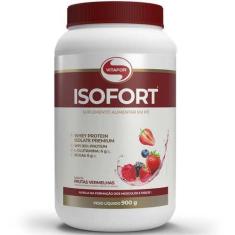 Imagem de Isofort Whey Protein Isolado 900G Vitafor Frutas Vermelhas