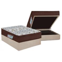 Imagem de Cama Box Baú Casal: Colchão Anatômico Ortobom D45 / Ep Iso 150 Mega Fi
