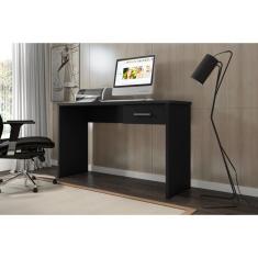 Imagem de Mesa De Escritório Gávea Para Computador Com Gaveta Preto