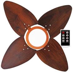 Imagem de Ventilador de Teto Aspen LED 6000k Venti-Delta Cobre 4Pás Imbuia 220V com Controle Remoto