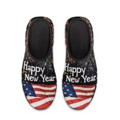 Imagem de GOSTONG Tênis masculino sem cadarço, casual, mocassins, para dirigir, antiderrapante, respirável, para treinamento, uso ao ar livre, preto, 34-44, Bandeira americana, 36