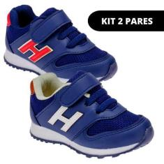 Imagem de Kit 2 Pares Tênis Masculino Infantil De Criança Casual Escolar - Club