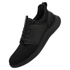 Imagem de SVNKE Tênis masculino sem cadarço, sem cadarço, moderno, casual, negócios, caminhada para alívio da dor, Preto - 1, 42