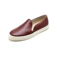 Imagem de Tenis slip on feminino sapato plataforma casual couro legitimo confortavel-Feminino