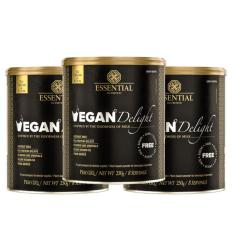 Imagem de Kit 3 -Vegan Delight leite vegetal 250g Essential Nutrition