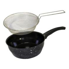 Imagem de Frigideira De Ferro Esmaltado Com Cesto Fritatudo 20cm