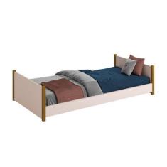 Imagem de Cama Solteiro Evolutiva Ravi 2 Em 1 Com Pés Madeira Rosa Fosco - Relle