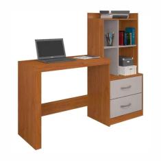 Imagem de Escrivaninha Alana Com Estante Jcm Movelaria Cinamomo Off White