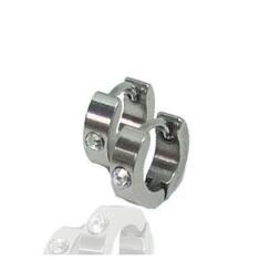 Imagem de Brinco Masculino Argola Aço Inoxidável Pedra Cravejada PAR