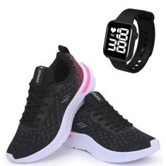 Imagem de Tênis Feminino Esportivo Corrida Academia + Relógio Digital-Feminino