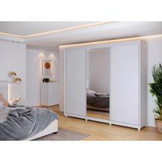 Imagem de Guarda Roupa Casal Com Espelho 3 Portas 6 Gavetas Maximus Móveis Fazzi