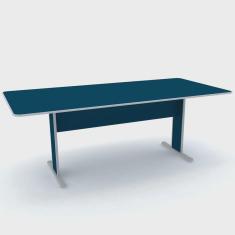 Imagem de Mesa de reunião retangular pandin maxxi - azul/cinza