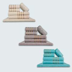 Imagem de Jogo De Toalhas 18 Pçs Coleção Dubai 100% Algodão Bg+cz+vd