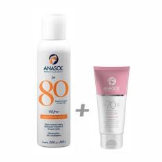 Imagem de Kit Aerosol Spray Transparente FPS80 + Protetor Solar Facial FPS70 - A