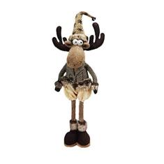 Imagem de Boneca de rena de alce de Natal, decoração de cervos, estatuetas de decoração de casa Rudolph brinquedo de pelúcia para presente de árvore de Natal