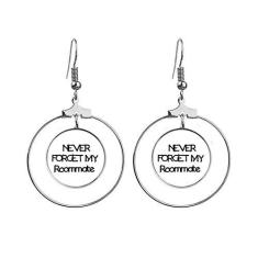 Imagem de Never Forget My Roommate Brincos de formatura com argola pendente, joia circular