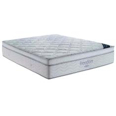 Imagem de Colchão Queen Ortobom Freedom com Pillow Top e Molas Pocket 32 x 158 x 198 cm - Branco