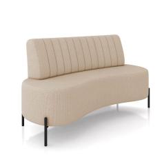 Imagem de Sofá 2 Lugares Living 160cm Pé Ferro Pto Maraú Linho Bege K01 - D`Rossi