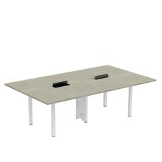 Imagem de Mesa Reunião 320cm X 140cm Mrcpb3214 Nogueira Casablanca/Cinza