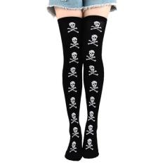 Imagem de Meia 7/8 Longa Adulto Festa Fantasia Halloween Cosplay: Modelo Caveira