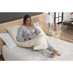 Imagem de Travesseiro de corpo para Gestante Gravida 1,20x60 micropercal 200 fios (VERMELHO)