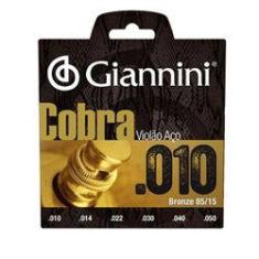 Imagem de Encordoamento Para Violao Geefle Serie Cobra Aco 0.10 Giannini