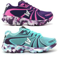 Imagem de Kit 2 Tenis Feminino Leve Macio Caminhada Corrida Academia - Oldsen