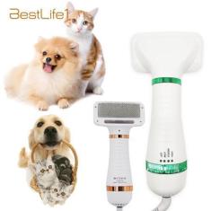 Imagem de Escova Secadora Pet Seca Remove Pelos Gato Cachorro Coelho - Secador P