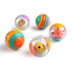 Imagem de Bright Starts Chocalho Shake & Spin Activity Balls Laranja/Azul/Colorido