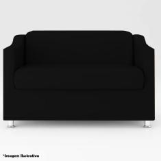 Imagem de Namoradeira 2 Lugares Luiza Sintético Preto