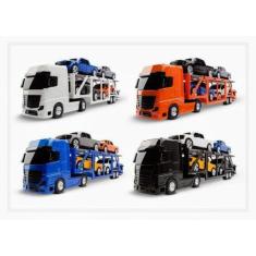 Imagem de Caminhão Cegonha Petroleum + 4 Pickup - Roma Brinquedos