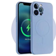 Imagem de Capa magnética de carregamento sem fio para iPhone 13 12 11 Pro Max XS Max XR X 7 8 Plus Capa de silicone líquido para proteção de câmera, 11, para iPhone 13Mini