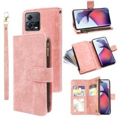 Imagem de Capa carteira compatível com Motorola Moto S30 Pro 5G/Moto Edge 30 Fusion e suporte para cartão de crédito flip de couro vintage premium acessórios para celular MotoEdge 30Fusion feminino masculino