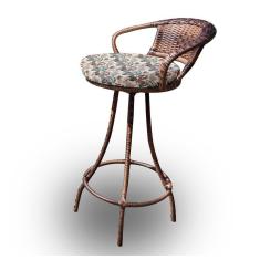 Imagem de Banqueta Giratória Em Fibra Sintética - Tecido Verde