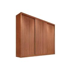 Imagem de Guarda Roupa Casal 3 Portas 6 Gavetas - Diamond-Cumaru/Ripado 3D - Móveis Novo Horizonte