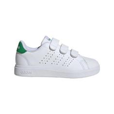 Imagem de adidas Tênis infantil unissex Advantage Base 2.0, Branco/Verde, 17